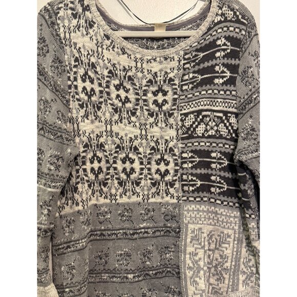 Style & Co Womens XL Patchwork Knit Sweater - Picture 6 of 8